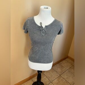 Hollister Women’s Acid Wash Tie T-shirt